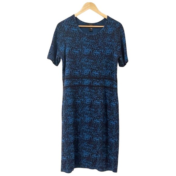 Ann Taylor Blue and Black Sweater Dress - Picture 1 of 4